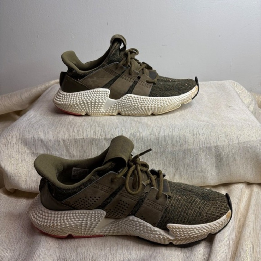 Adidas Prophere Olive Green Camo Knit Sneakers Men's Size 8 US‎ EVM 004007